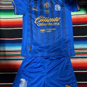 Chivas puma Royal Blue Soccer Jersey for kids all sizes